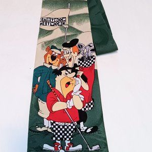 Cartoon Network Men's Tie Golf Novelty Necktie Flintstones Yogi Bear Jetsons